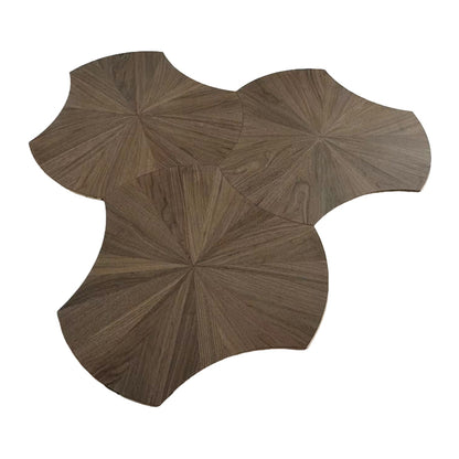 SHIJU Black walnut lotus leaf parquet  Multiple floors of solid wood laminated oak flooring