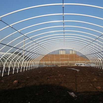 NAIER Continuous plastic greenhouse  Galvanized steel frame farm shed with pipe