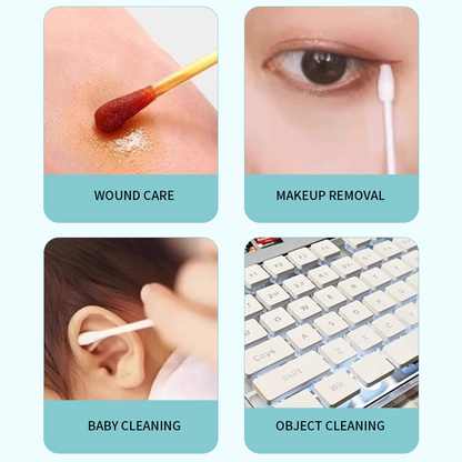 CHAOYANG Medical Cotton Swabs 20cm  Hygiene Products Single-headed Wooden Shaft Swabs Self-sealing Bag