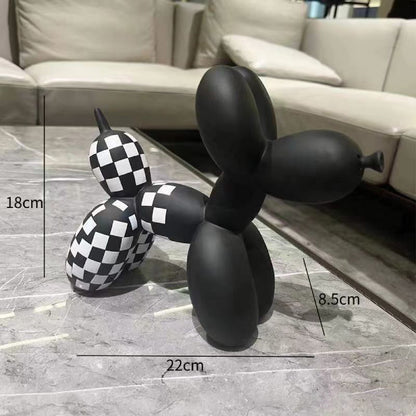 RONGHE Black And White Plaid Balloon Dog（For specific pricing, please consult our customer service）Minimum order quantity: 200 pieces Simple and Modern Indoor Soft Decor Living Room Decorations