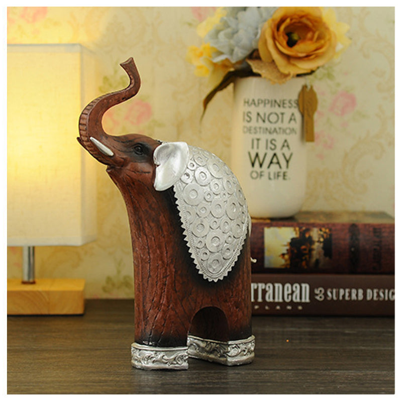 RONGHE Thai Style Wooden Mother And Child Elephant（For specific pricing, please consult our customer service）Minimum order quantity: 200 pieces Unique Desktop Ornaments Collectibles