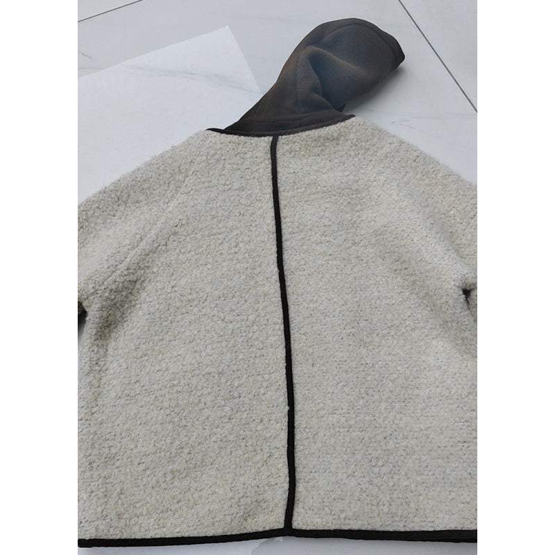 TINGXUN Faux Lamb‘s Wool Denim Patchwork Jacket 01 (Please consult customer service for specific prices) color blocking fashionable and versatile furry jacket