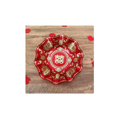 JINGMEI Round Plastic Tray 3（For specific pricing, please contact customer service）Wedding Supplies New Home Celebration Chinese-Style Fruit Tray