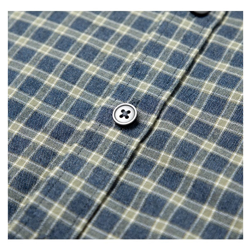 LESHI 2025 Fall And Winter Brushed Cotton Plaid Shirt  Comfortable, wrinkle-resistant Business formal wear