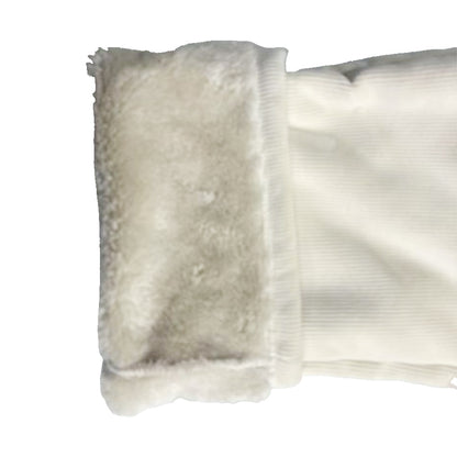 QINXI Composite pants length Starting quantity 8000 White Straight Leg Pants padded and lengthened Winter High Waist Draped