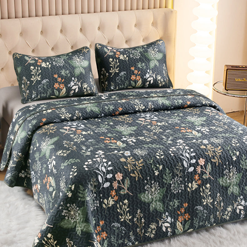 GANGZHENG 3Pcs Printed Bed Cover Set (French style 03)  Four seasons of high-end four-piece household