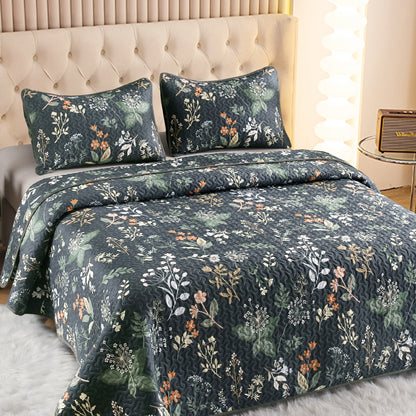 GANGZHENG 3Pcs Printed Bed Cover Set (French style 03)  Four seasons of high-end four-piece household