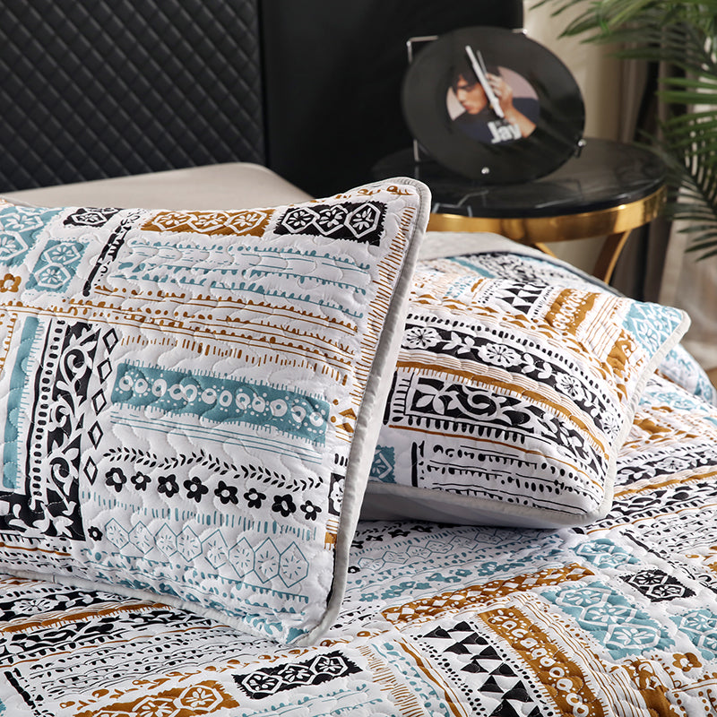 GANGZHENG 3Pcs Printed Bed Cover Set (Simple version)  Home bedroom enlarging and thickening skin friendly