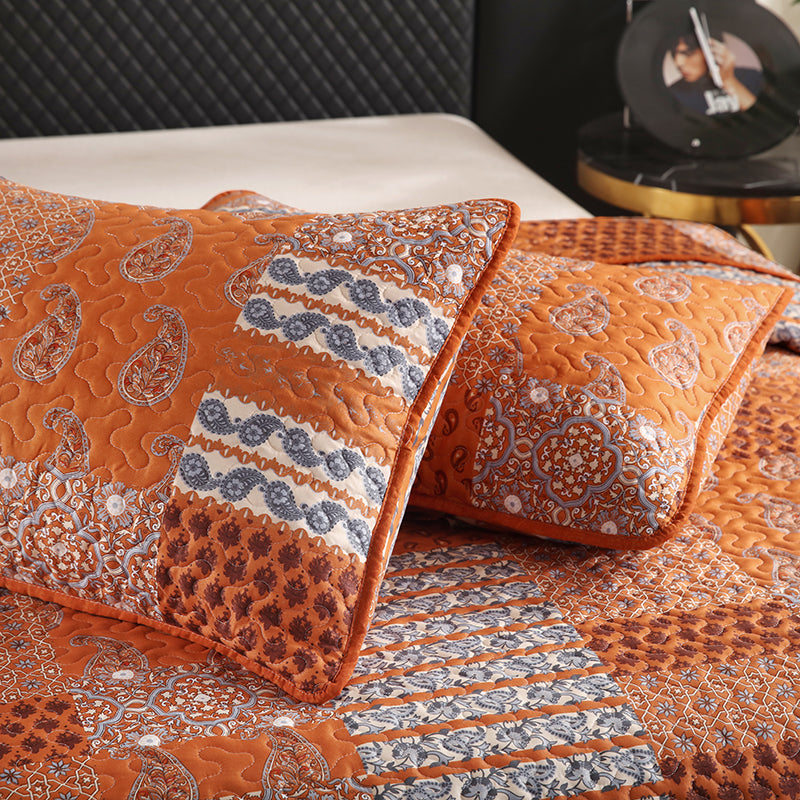 GANGZHENG 3Pcs Printed Bed Cover Set (American style)   The home bedroom is enlarged and thickened