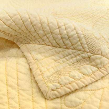 GANGZHENG 1pcs Cotton Plain Bed Cover (Banana leaf)  Pure cotton bed mattress household bedroom padded mattress