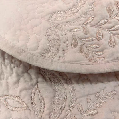 GANGZHENG 3pcs Cotton Plain Bed Cover Three sets (Plum embroidery)  Durable extra thick wash cotton