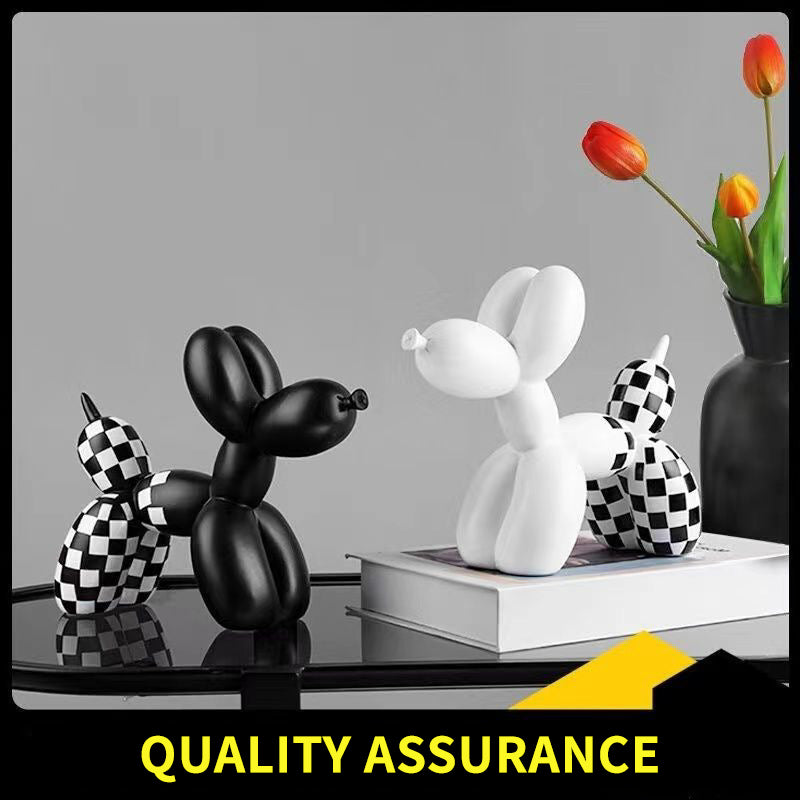 RONGHE Black And White Plaid Balloon Dog（For specific pricing, please consult our customer service）Minimum order quantity: 200 pieces Simple and Modern Indoor Soft Decor Living Room Decorations