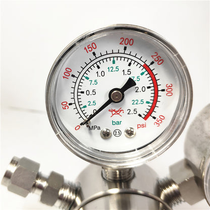 YONGJI Stainless steel pressure reducer Pressure reducing valves for manifolds Primary regulators Stainless Steel  pressure reducer Carbon dioxide pressure reducer Helium pressure reducer Inert gas pressure reducer