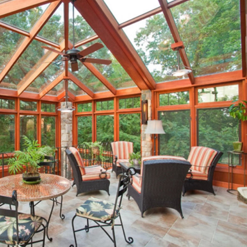 ZHONGJING Aluminum Clad Wood Sunroom   Leisure Sun Room Outdoor villa Sun room
