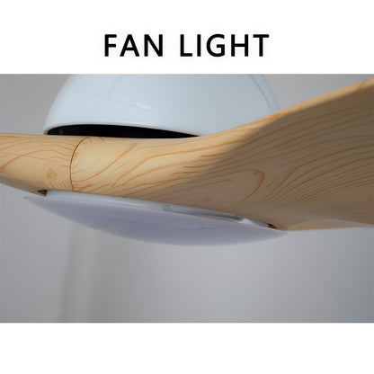 FENGZHIYUAN Ceiling fan light JY52-2068   Nordic restaurant with silent wood leaf ceiling fan lights