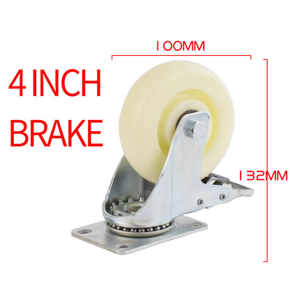 SHENGHONG Thickend Nylon Casters 01（For specific pricing, please consult customer service）Universal Wheel medium-sized White nylon