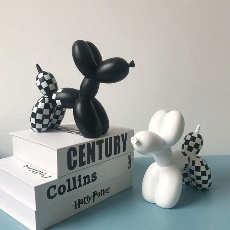 RONGHE Black And White Plaid Balloon Dog（For specific pricing, please consult our customer service）Minimum order quantity: 200 pieces Simple and Modern Indoor Soft Decor Living Room Decorations