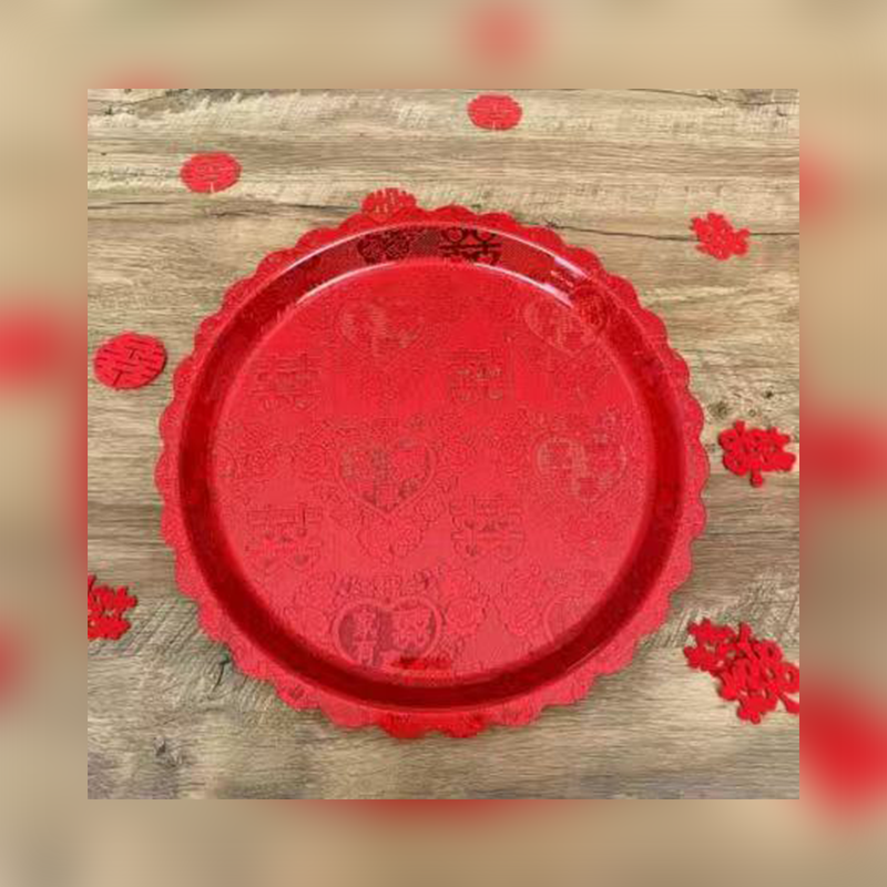 JINGMEI Round Plastic Tray 1（For specific pricing, please contact customer service）Festive Home Decor Decorative Supplies Fruit Celebration Tray