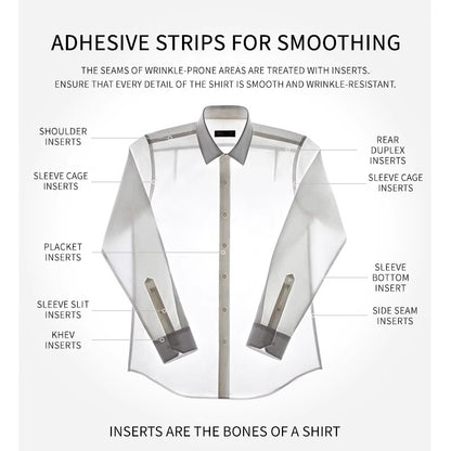 LESHI 2025 fall and winter 80 cotton business white shirt men's professional formal wear wrinkle-resistant easy care long-sleeved shirt