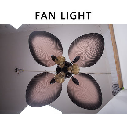 FENGZHIYUAN Ceiling fan light JY52-602  Southeast Asia vintage banana leaf ceiling fan light home big wind