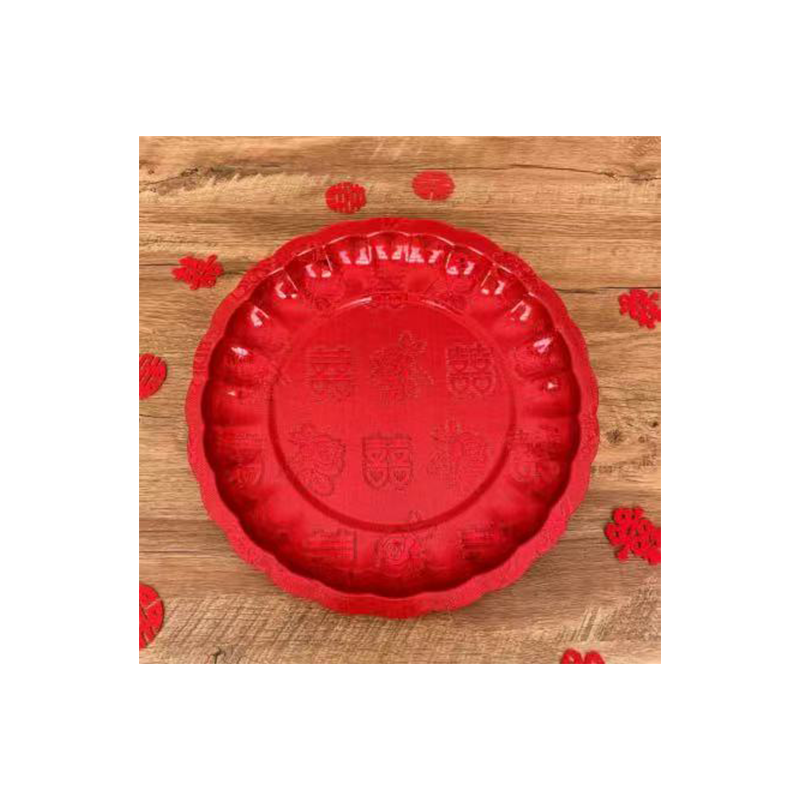 JINGMEI Round Plastic Tray 2（For specific pricing, please contact customer service）Festive Home Decor Decorative Supplies Fruit Celebration Tray