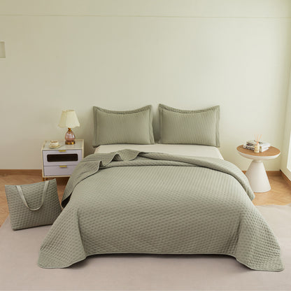 LIERDE Thickened sandwich cotton bed cover three-piece set  Thickened laminated cotton high-end bedding