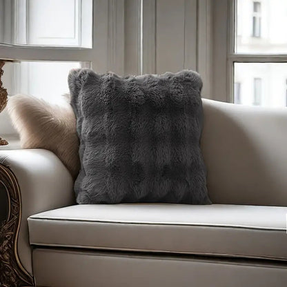 JINHUANYI Faux Rabbit Fur Bubble Ball Pillow