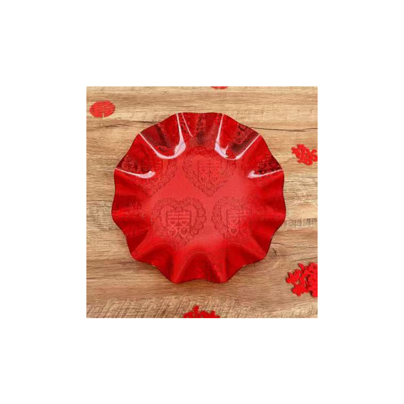 JINGMEI Round Plastic Tray 3（For specific pricing, please contact customer service）Wedding Supplies New Home Celebration Chinese-Style Fruit Tray