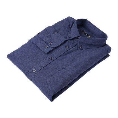 LESHI 2025 Autumn and winter new cotton color spun brushed casual shirt haute couture Business Shirt comforts  Slim Appear temperament long-sleeved shirt