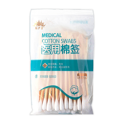 CHAOYANG Medical Cotton Swabs 10cm Sterile Disposable Wooden Shaft Cleaning Swabs