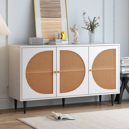LEJIAJU sideboard   Household storage cabinet Nordic solid wood rattan side cabinet