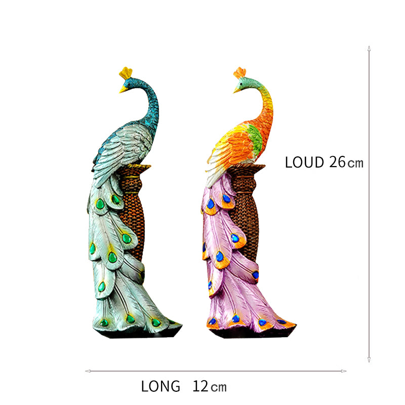 RONGHE Roman Column And Peacock（For specific pricing, please consult our customer service）Minimum order quantity: 200 pieces Home Decorative Ornaments Creative Gifts Resin Crafts