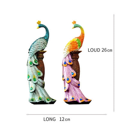 RONGHE Roman Column And Peacock（For specific pricing, please consult our customer service）Minimum order quantity: 200 pieces Home Decorative Ornaments Creative Gifts Resin Crafts