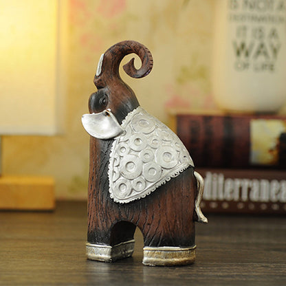 RONGHE Thai Style Wooden Mother And Child Elephant（For specific pricing, please consult our customer service）Minimum order quantity: 200 pieces Unique Desktop Ornaments Collectibles