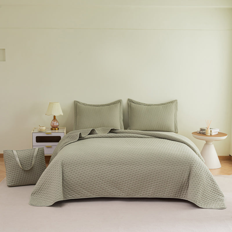 LIERDE Thickened sandwich cotton bed cover three-piece set  Thickened laminated cotton high-end bedding