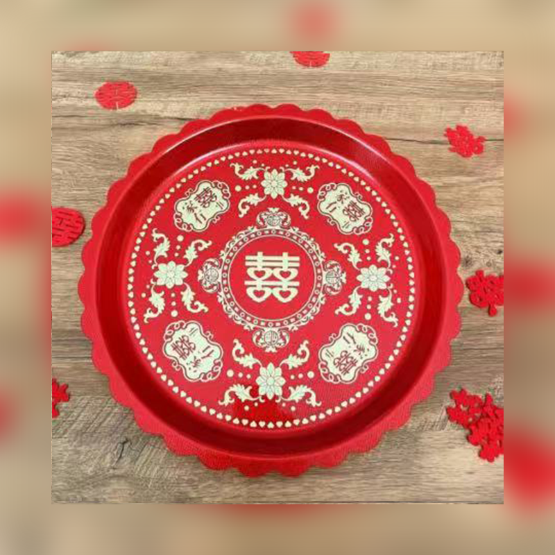JINGMEI Round Plastic Tray 1（For specific pricing, please contact customer service）Festive Home Decor Decorative Supplies Fruit Celebration Tray