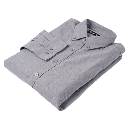 LESHI 2025 Autumn and winter new cotton color spun brushed casual shirt haute couture Business Shirt comforts  Slim Appear temperament long-sleeved shirt