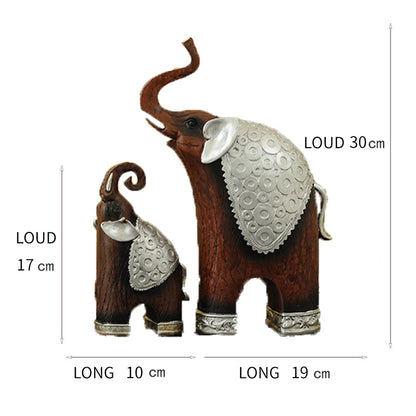RONGHE Thai Style Wooden Mother And Child Elephant（For specific pricing, please consult our customer service）Minimum order quantity: 200 pieces Unique Desktop Ornaments Collectibles