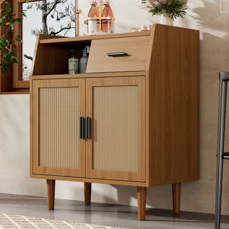 LEJIAJU sideboard   Household storage cabinet Nordic solid wood rattan side cabinet