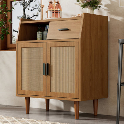 LEJIAJU sideboard   Household storage cabinet Nordic solid wood rattan side cabinet